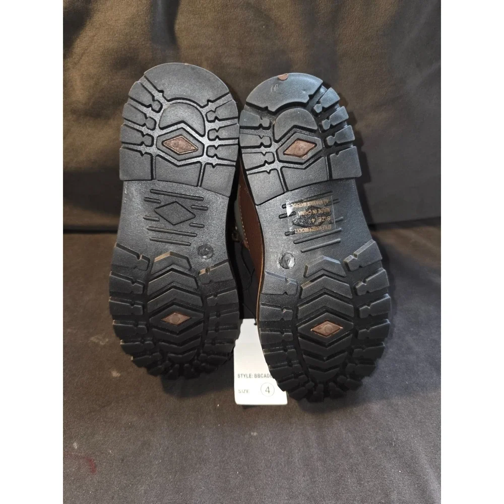 Work Boots Kids Size 4 Rocawear Cadet Brown Olive BBCADET